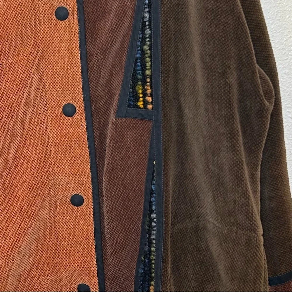 Vintage Annikki Karvinen Cotton Jacket S Hand Made Finland Art To Wear Boho - Picture 4 of 14